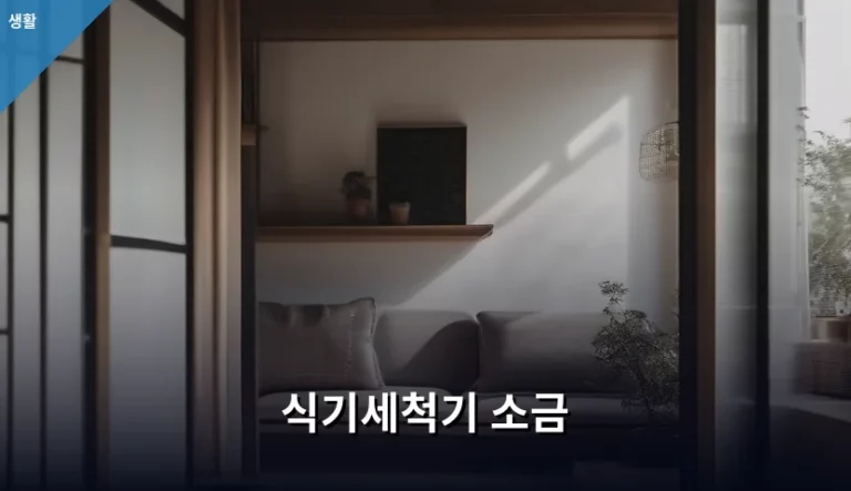 식기세척기 소금 관리법과 물때 제거 노하우